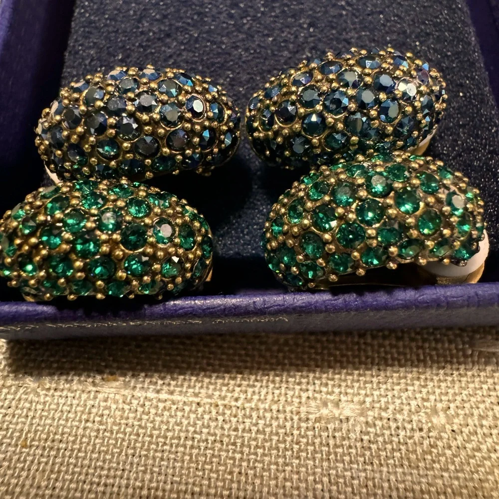 Heidi Daus Hoop Clip - On Fashion Earrings X2 - Picture 6 of 8